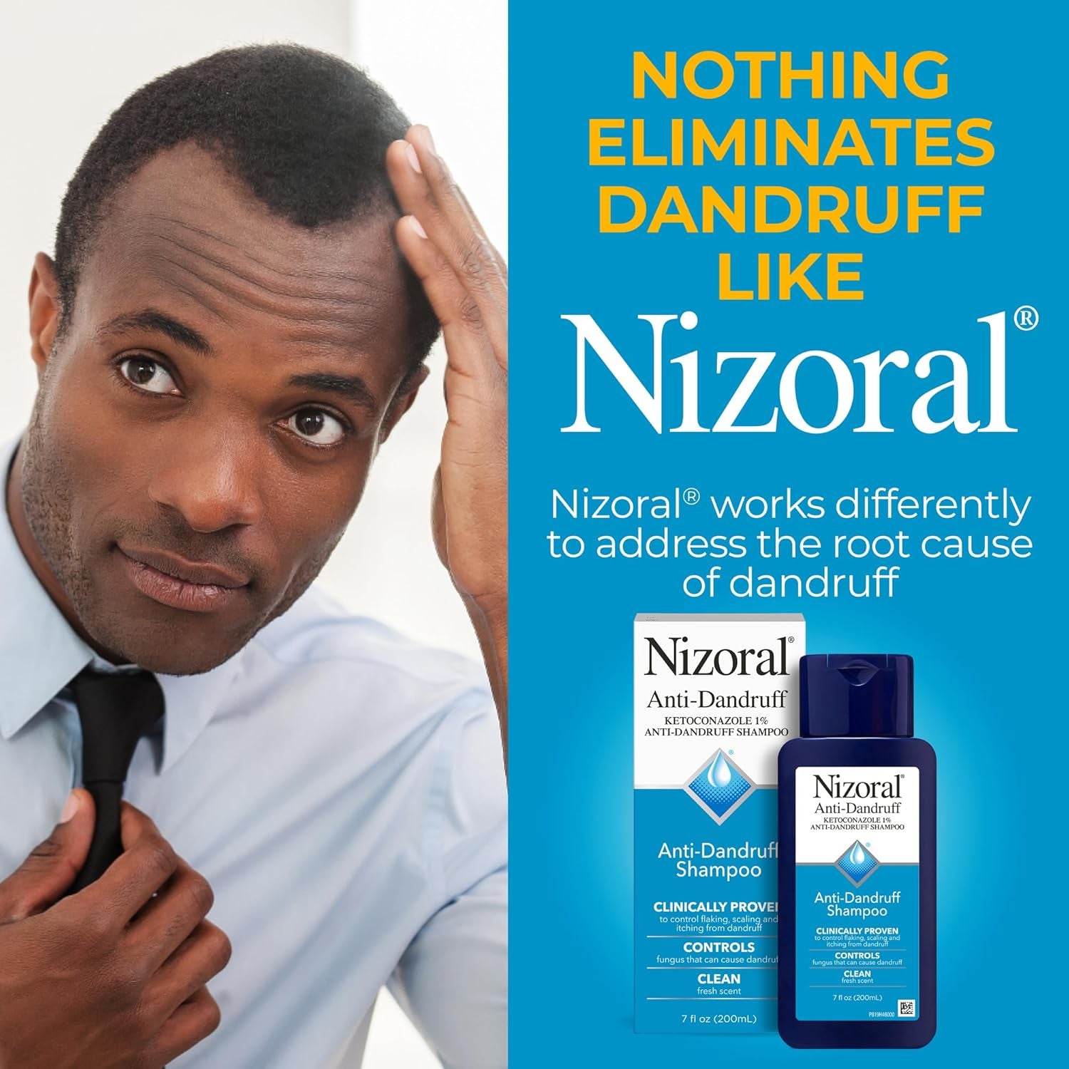 Anti-Dandruff Shampoo with 1% Ketoconazole, Fresh Scent, 7 Fl Oz
