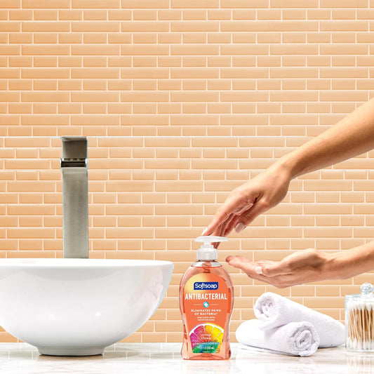 44571 Antibacterial Hand Soap, Crisp Clean, 11 1/4 Oz Pump Bottle, 6/Carton