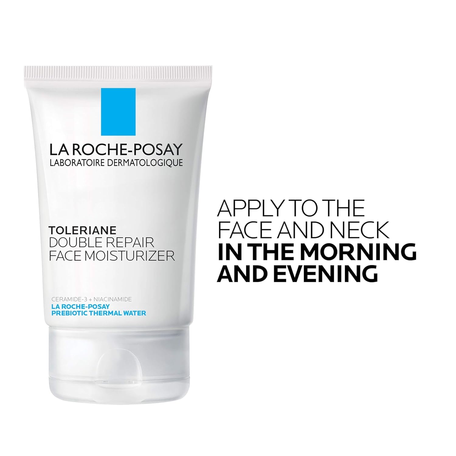 Toleriane Double Repair Face Moisturizer, Daily Moisturizer Face Cream with Ceramide & Niacinamide for All Skin Types, Immediate Comfort & Long Lasting Hydration, Fragrance Free