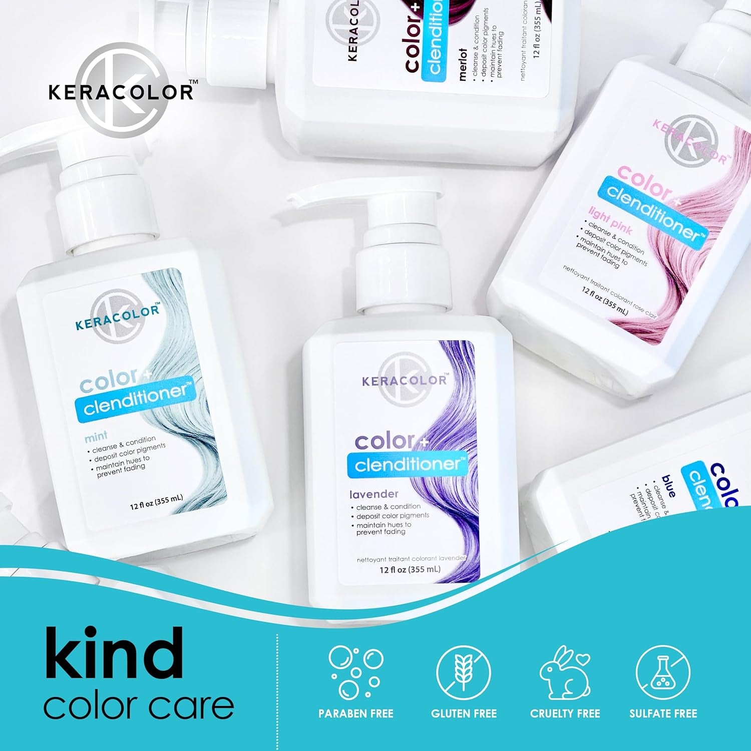 Color + Clenditioner 3-In-1 Color-Depositing Conditioner, Gently Cleanses & Conditions, Semi-Permanent Hair Color, 23 Shades, 12 Fl Oz